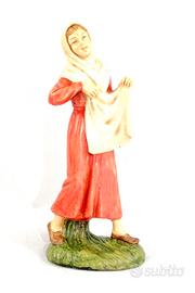Presepe 20 cm pastore donna tovaglia CARTAPESTA