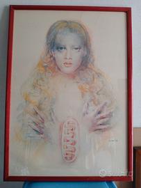  Quadro Renzo Vespignani " Fanciulla" 