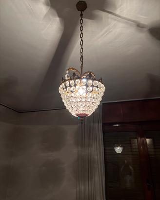 Elegante Lampadario a Paniere Vintage