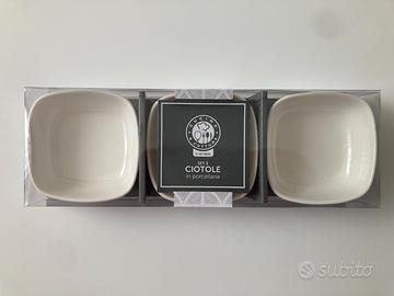 3 coppette ciotole porcellana