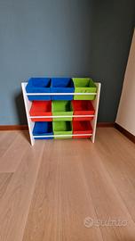 Mobiletto portagiochi bambini montessoriano