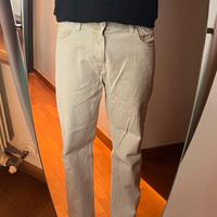 Pantaloni beige loose Bershka, taglia EU 40