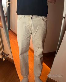 Pantaloni beige loose Bershka, taglia EU 40