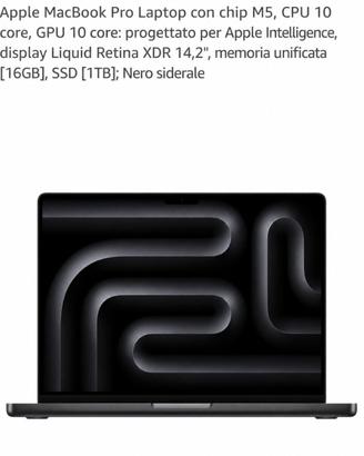 Apple MacBook Pro 14" M5 16GB 1TB NUOVO SIGILLATO