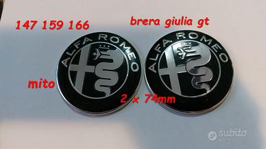 2 fregi stemma x alfa romeo 147 156 159 mito gt br
