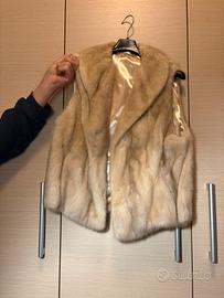 Gilet in visone champagne taglia 40