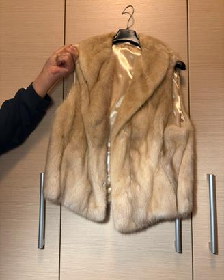 Gilet in visone champagne taglia 40