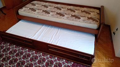 letto singolo con letto supplementate