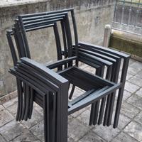 6 telai per sedie da esterno in alluminio 