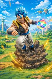 gogeta ssj blu action figure