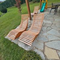 3 lettini sdraio dondolo