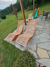 3 lettini sdraio dondolo