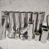 Tubi inox per stufa doppia parete coibentati