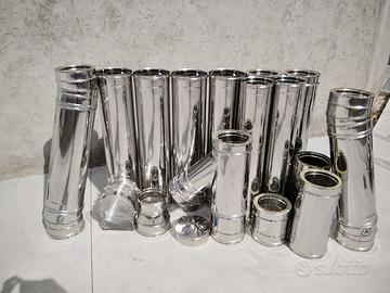 Tubi inox per stufa doppia parete coibentati