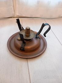 Antico Fornello in rame ferro combustibile Italy