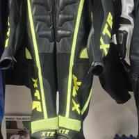 Tuta da moto taglia 46 gialla e nera