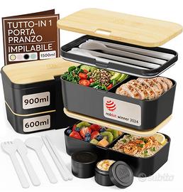 Bento Box Umami Lunch Box Ermetico 1500ml Nuovo 
