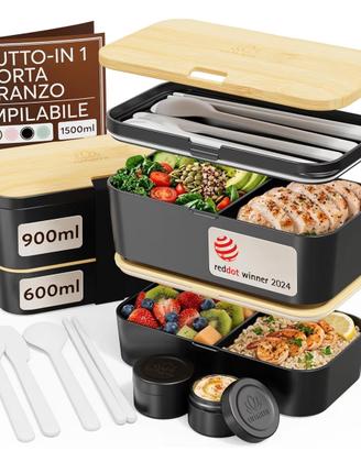 Bento Box Umami Lunch Box Ermetico 1500ml Nuovo 