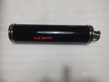 scarico big tondo nero 50 cm universale moto auto