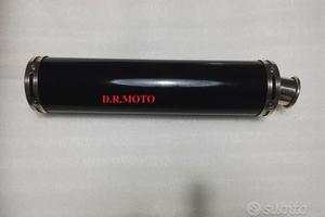 scarico big tondo nero 50 cm universale moto auto