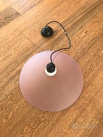 Lampadario moderno rosa in vetro satinato