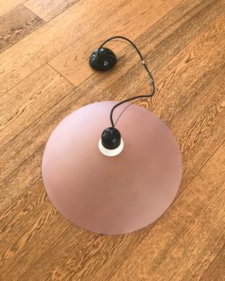 Lampadario moderno rosa in vetro satinato