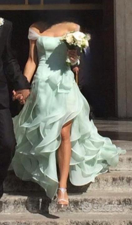 Abito da sposa colore verde Tiffany - Abbigliamento e Accessori In vendita  a Reggio Emilia