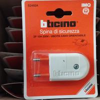 BTICINO S2492A SPINA VOLANTE 2Pin, 10A SALVASPAZIO