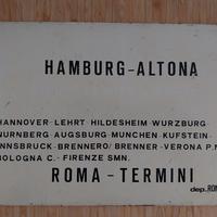 Cartello percorrenza ferroviaria  