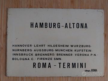 Cartello percorrenza ferroviaria  