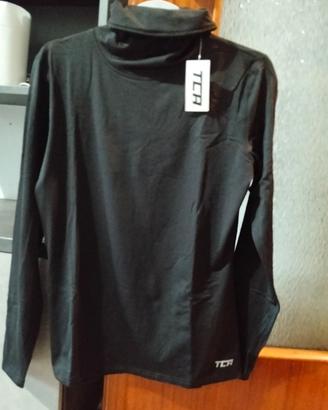 Maglia Corsa Donna Manica Lunga con Collo Alto 