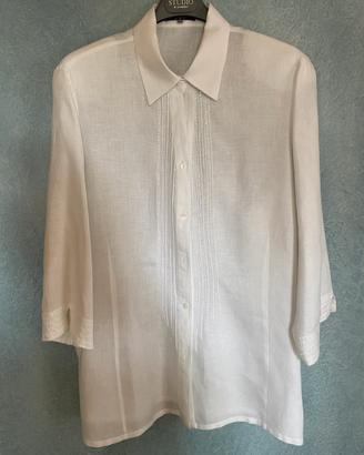 Camicia bianca in lino