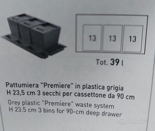 Pattumiera per cestone 90