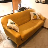 Divano giallo 3 posti