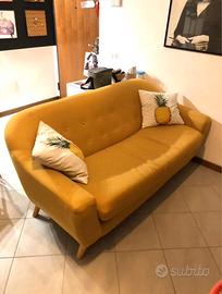 Divano giallo 3 posti