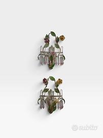 Coppia Applique Vintage da Parete Stile ShabbyChic