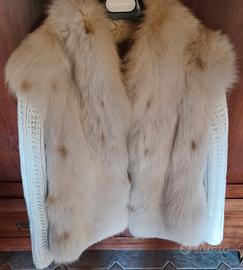 giubbotto donna con inserti  in pelliccia 