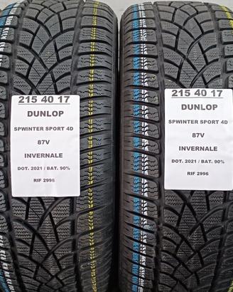 4 GOMME 215 40 17 DUNLOP INV RIF2996