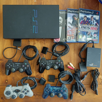 PlayStation 2 con scatola e giochi + 4 Joypad