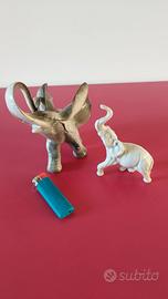 LOTTO di 2 elefanti in ceramica vintage 