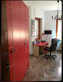 Cameretta Completa Moderna Rosso/Legno 