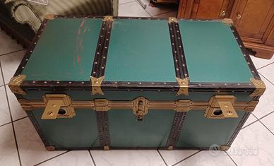 Baule Vintage anni '60 verde/oro Trattabile