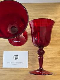 Calici in vetro rosso