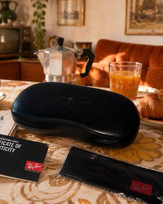 ✨ Custodia Originale Ray-Ban Nuova con Panno Sigil