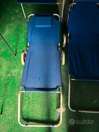 Lettini con ruote per spiaggia