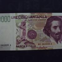carta moneta lire 50000 bernini 2 tipo