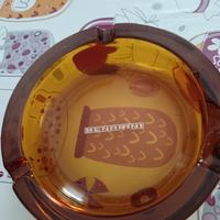 Posacenere in vetro ambrato Menarini 