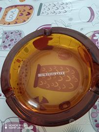 Posacenere in vetro ambrato Menarini 