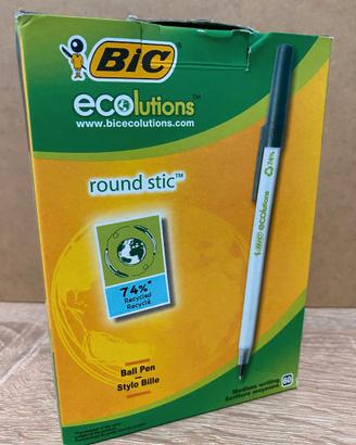 🖊️ BIC ECOlutions Round Stic - 60 Penne NUOVE