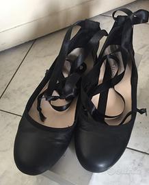 Ballerine con lacci in raso Mauro Leone, tg. 39
